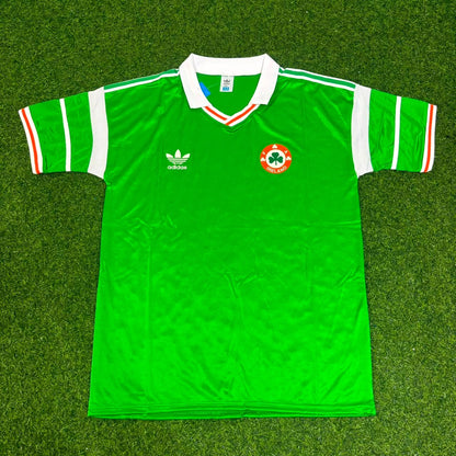 Ray Houghton Ireland 1988/1990 Retro Green Football Jersey
