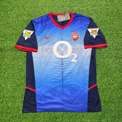 Ray Parlour 15- Arsenal 2002-2004 Black Blue o2 Retro Kit Jersey Trikot Maglia Camiseta Soccer Shirt