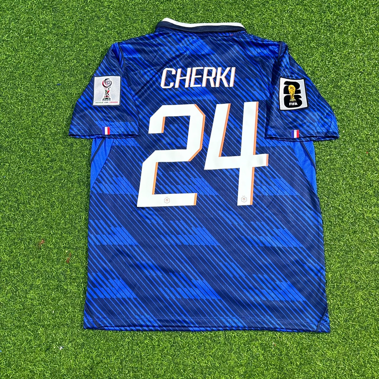 Rayan Cherki 24-France Home 2026 World Cup Blue Football Jersey