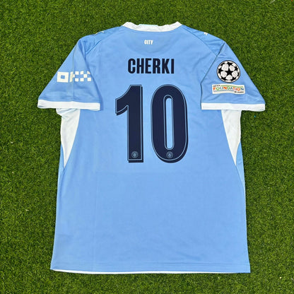 Rayan Cherki #10 Manchester City 2026-27 Home New Season Champions League Patch Jersey Trikot Maillot Soccer Shirt