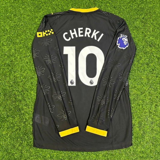 Rayan Cherki #10 Manchester City 2026/2027 New Season Away Black Long Sleeve Jersey Trikot Maillot Soccer Shirt