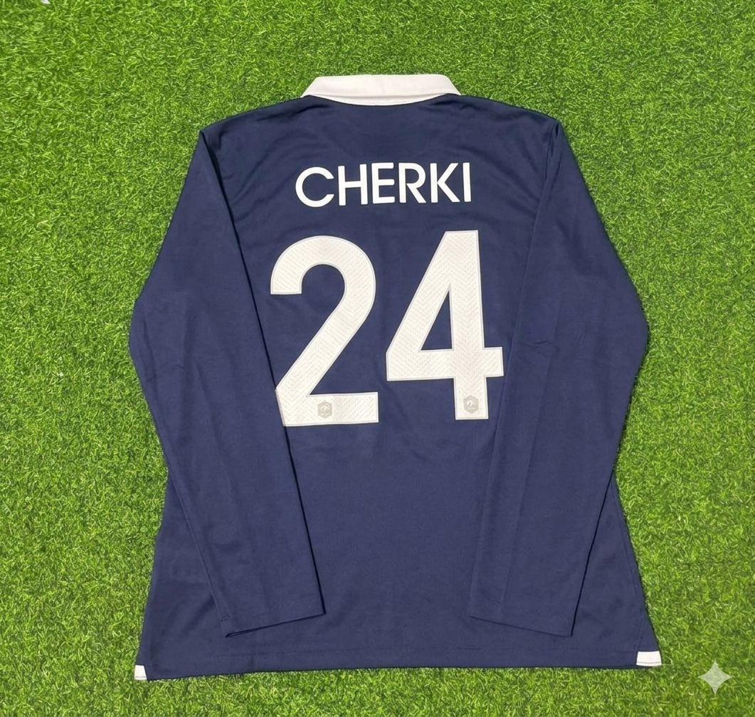 Rayan Cherki #24 France Long Sleeve Football Jersey Trikot Maillot