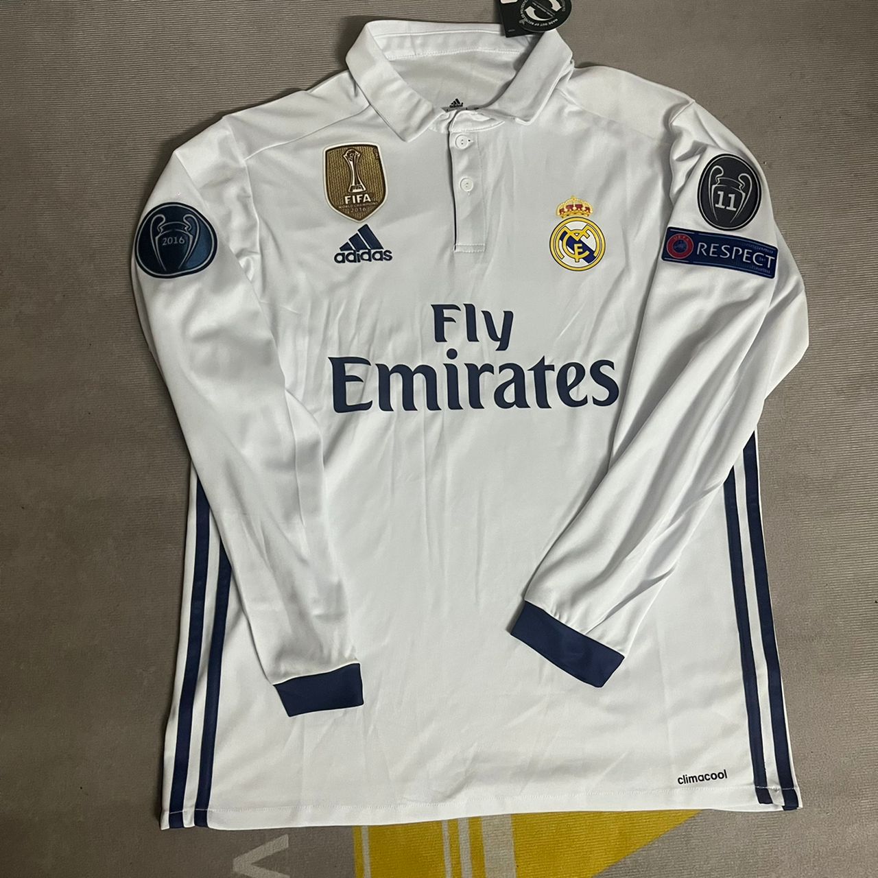 Cristiano Ronaldo Real Madrid 2016 Long Sleeve Retro Jersey Trikot Maglia