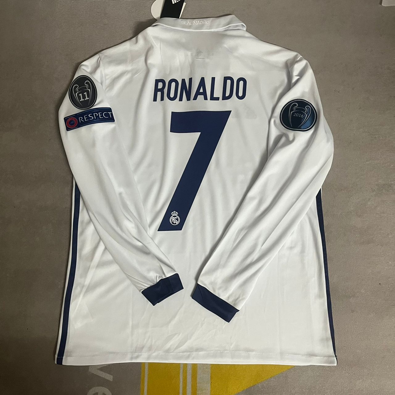 Cristiano Ronaldo Real Madrid 2016 Long Sleeve Retro Jersey Trikot Maglia