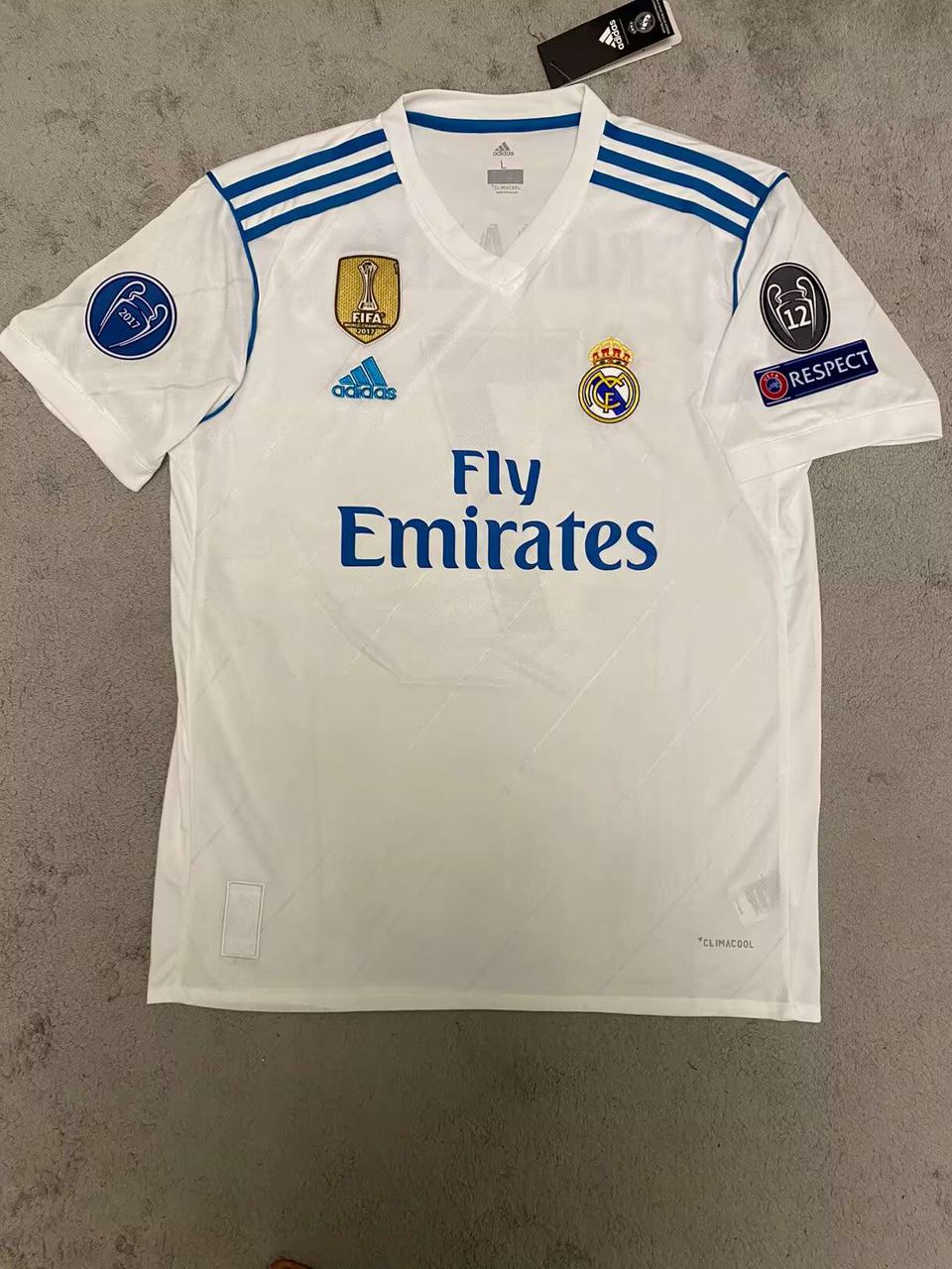 Toni Kroos Real Madrid 2017 2018 White Retro Football Jersey Trikot Maglia