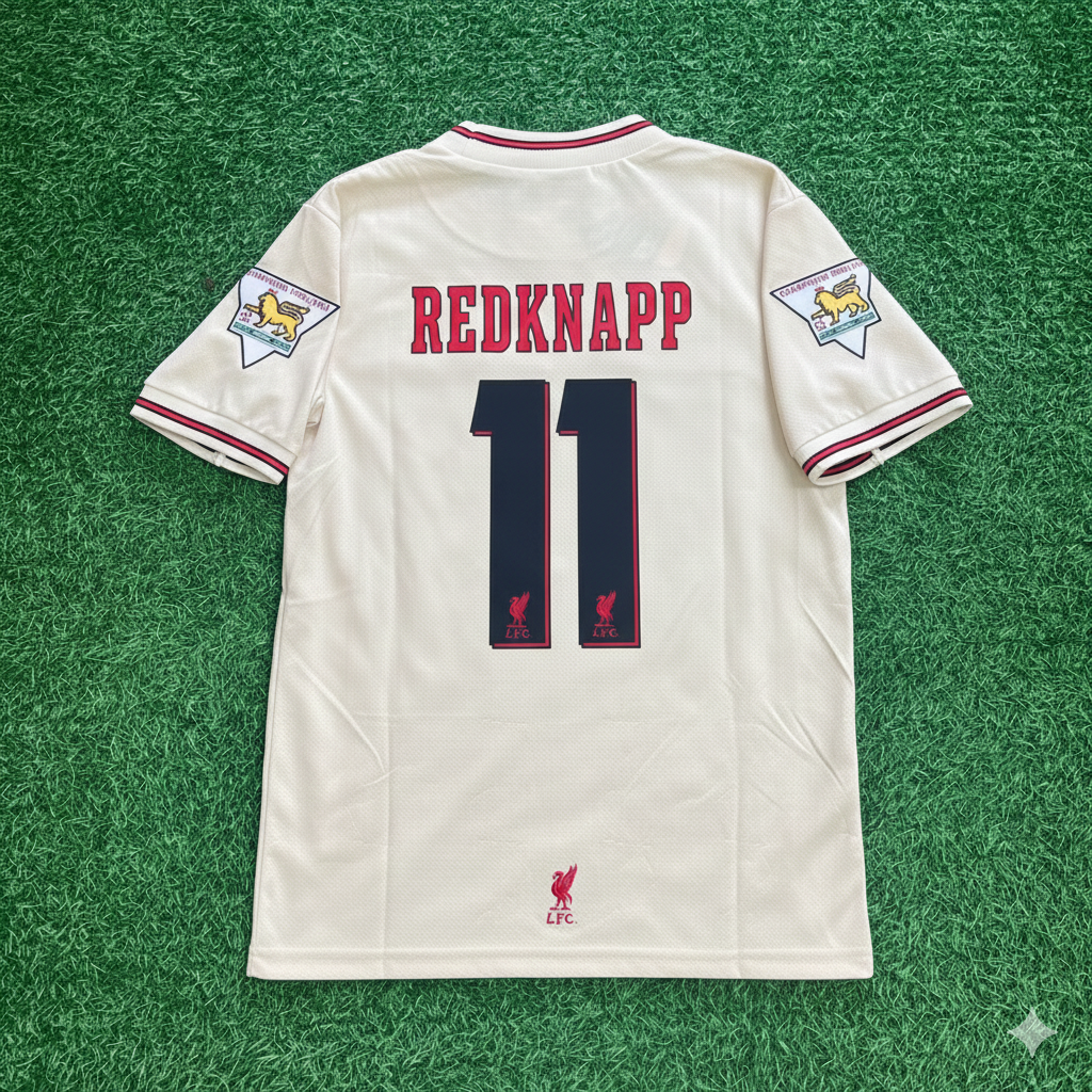 Jamie Redknapp Liverpool 1996 1997 Retro Away White Retro Jersey