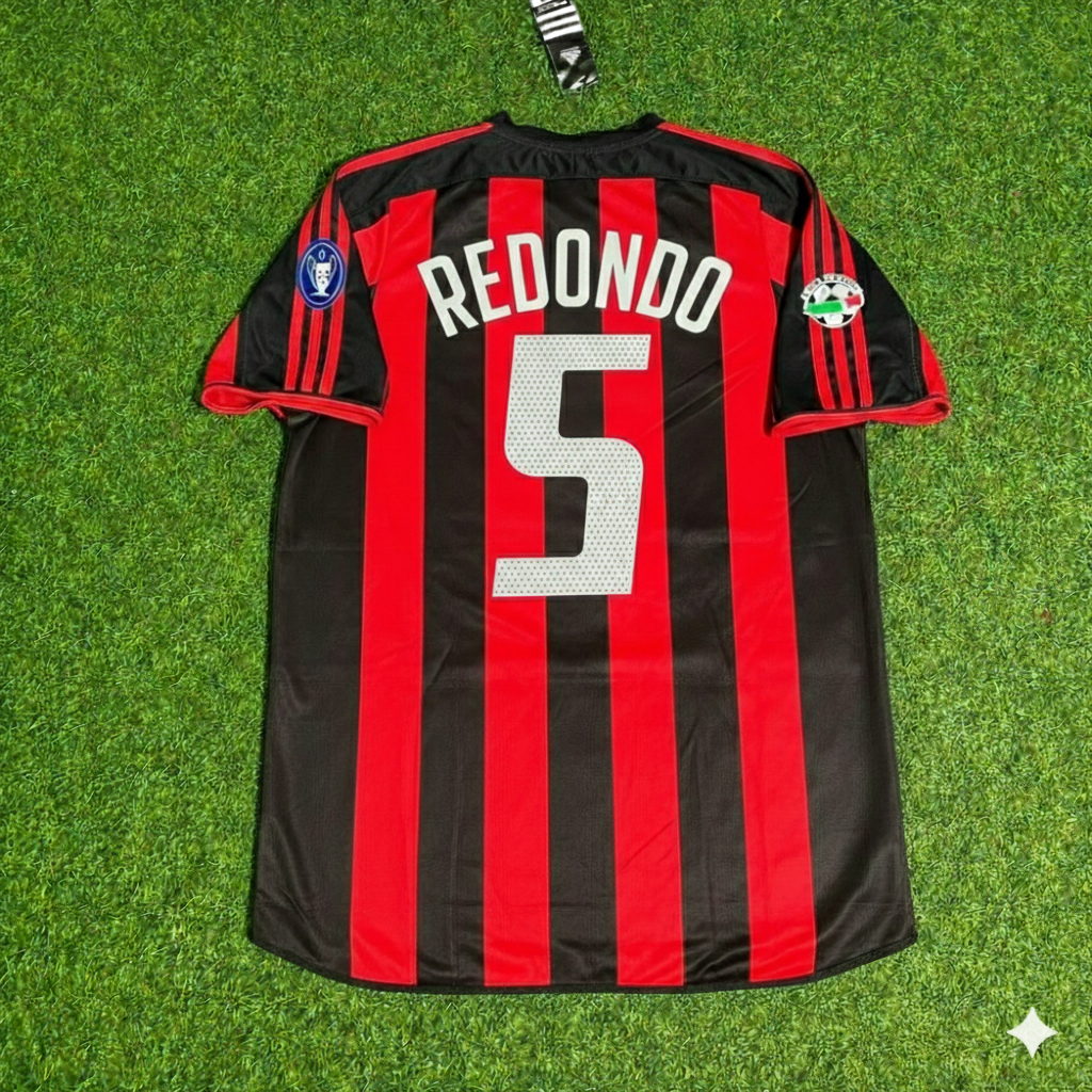 Fernando Redondo 5 Milan 2003/2004 Home Retro Football Jersey