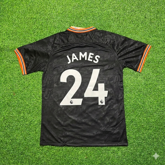 Reece James 24- Chelsea 2019/2020 Away Black Retro Football Jersey Kit