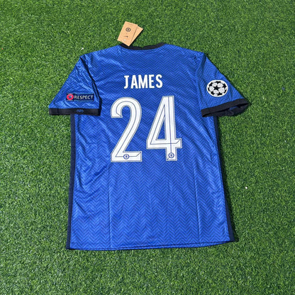 Reece James Chelsea 2021 Champions League Final Porto Blue Retro Kit Jersey Trikot Maglia Soccer Shirt