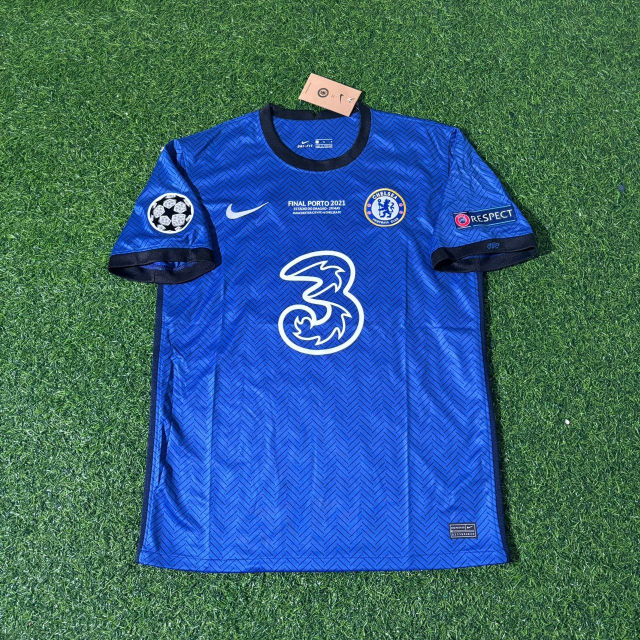 Reece James Chelsea 2021 Champions League Final Porto Blue Retro Kit Jersey Trikot Maglia Soccer Shirt