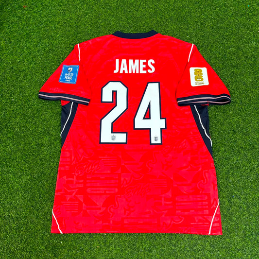 Reece James #24 England 2026 World Cup Away Red Football Jersey