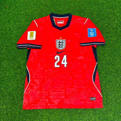 Reece James #24 England 2026 World Cup Away Red Football Jersey