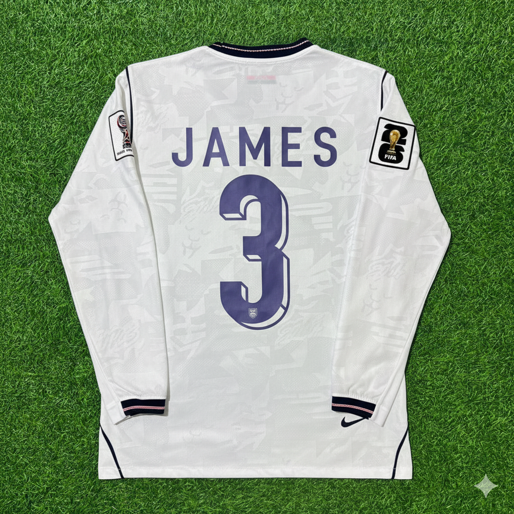 Reece James 3- England 2026 World Cup Long Sleeve Kit Jersey Trikot Maillot