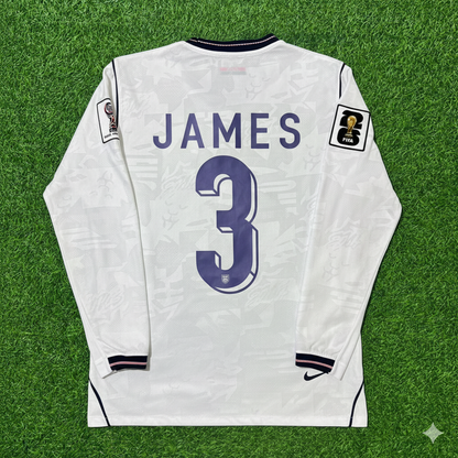 Reece James 3- England 2026 World Cup Long Sleeve Kit Jersey Trikot Maillot