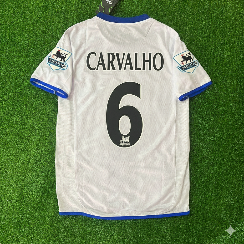 Ricardo Carvalho Chelsea Away 2004 Retro Football Jersey