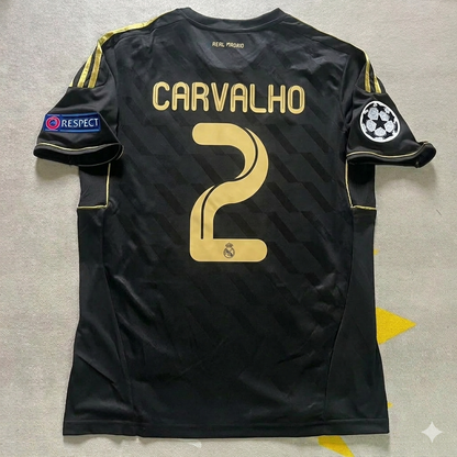 Ricardo Carvalho 2-  Real  Madrid 2011-2012  Champions League Retro Jersey Soccer Shirt