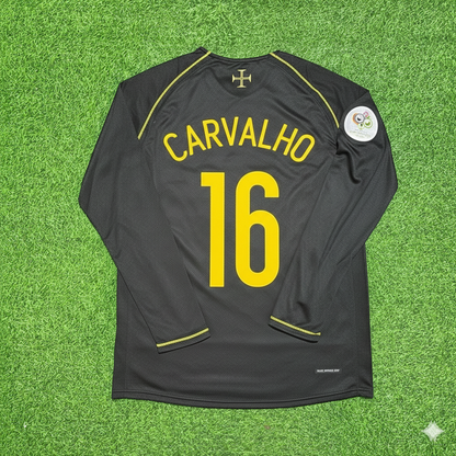 Ricardo Carvalho Portugal 2006 World Cup Long Sleeve Black Retro Football Jersey