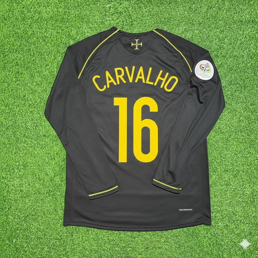 Ricardo Carvalho Portugal 2006 World Cup Long Sleeve Black Retro Football Jersey