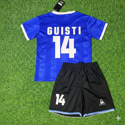 Ricardo Giusti 14- Argentina 1986 World Cup Final Blue Kids Retro Football Jersey Kit