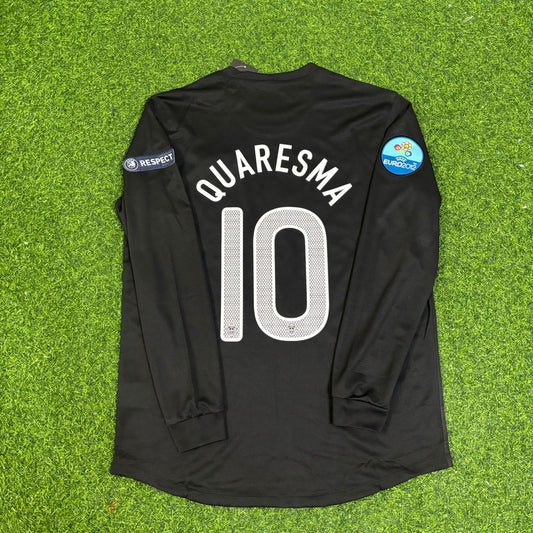 Ricardo Quaresma #10 Portugal Euro 2012 Away Black Long Sleeve Retro Football Jersey