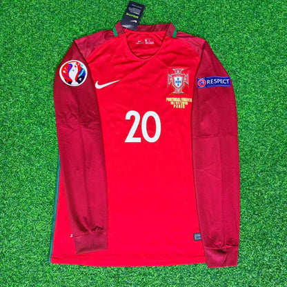 Ricardo Quaresma 20- Portugal EURO 2016 Final Long Sleeve Retro Football Jersey