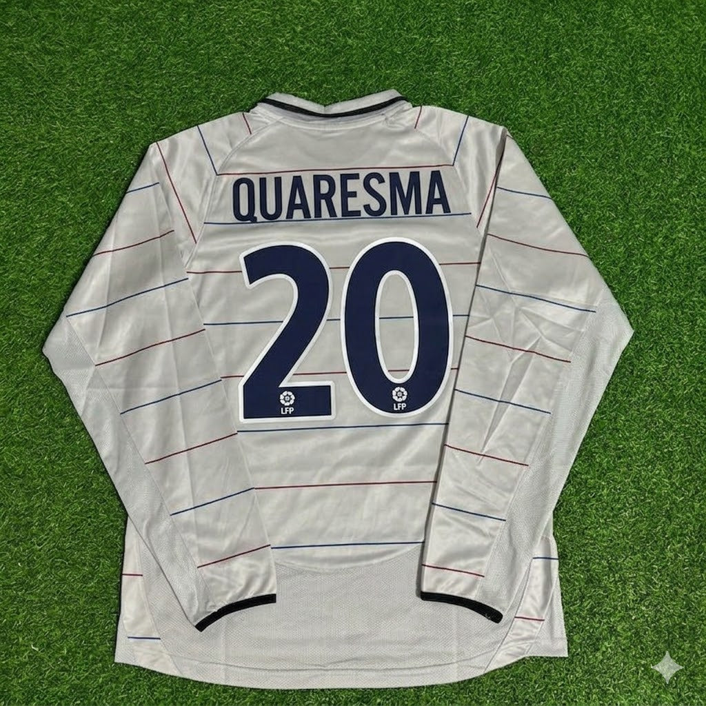 Ricardo Quaresma #20 Barcelona 2003 2004 Away Long Sleeve Retro Football Jersey Kit