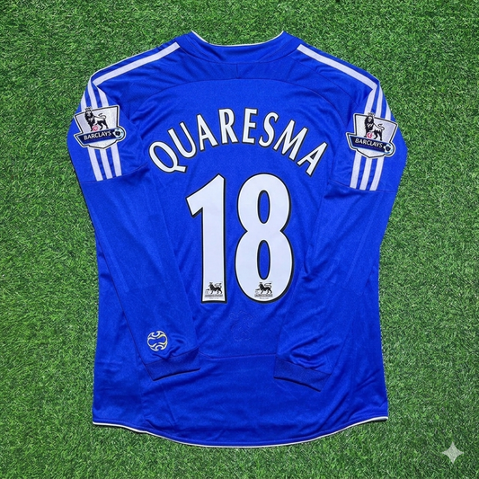 Ricardo Quaresma #18 Chelsea 2006-2008 Long Sleeve EPL Patch Football Jersey