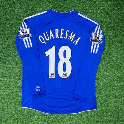 Ricardo Quaresma Chelsea 2007-2008 Long Sleeve EPL Patch Football Jersey