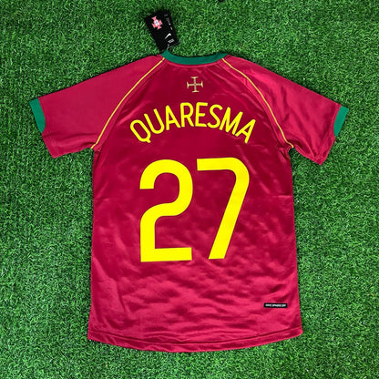 Ricardo Quaresma 27 – Portugal 2006 World Cup Retro Kit Jersey – | Trikot | Maillot Soccer Shirt