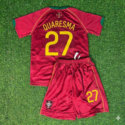 Ricardo Quaresma #27 Portugal 2006 Kids Kit Kinder Trikot Soccer Shirt