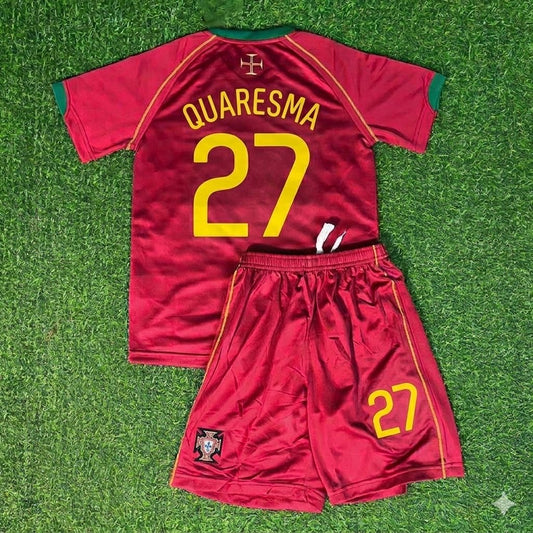 Ricardo Quaresma #27 Portugal 2006 Kids Kit Kinder Trikot Soccer Shirt