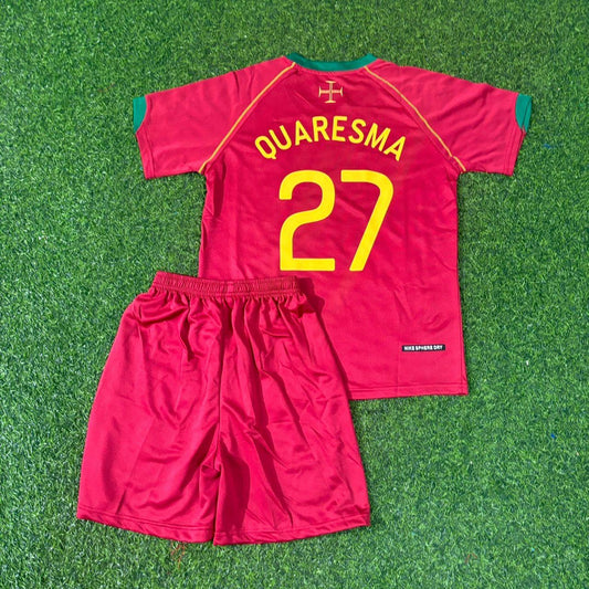 Ricardo Quaresma #27 Portugal 2006 Kids Kit Kinder Trikot Soccer Shirt