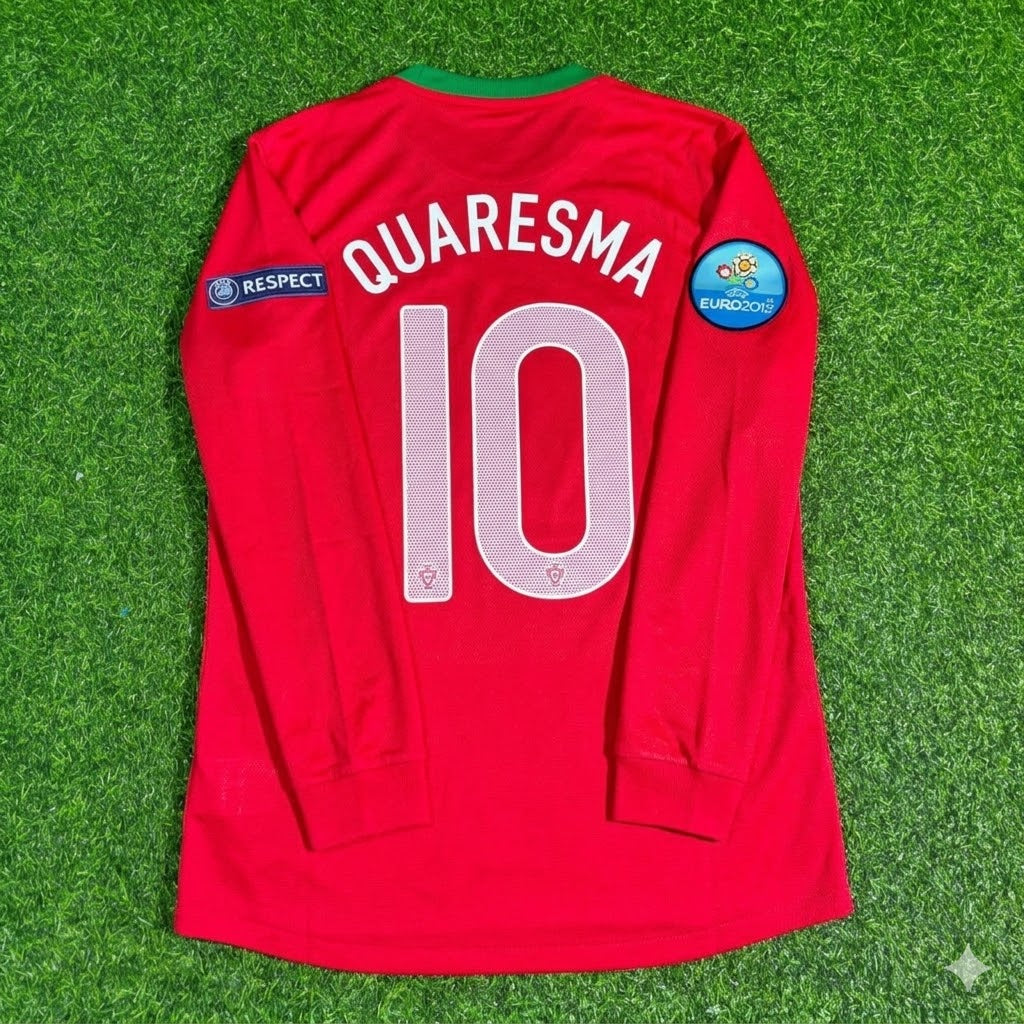 Ricardo Quaresma #10 Portugal EURO 2012 Long Sleeve Retro Football Jersey