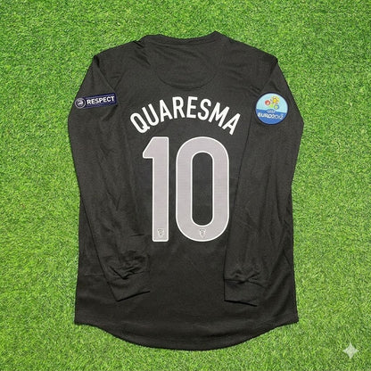 Ricardo Quaresma #10 Portugal Euro 2012 Away Black Long Sleeve Retro Football Jersey