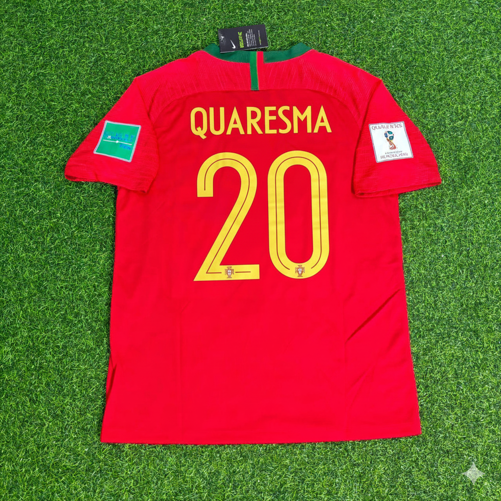 Ricardo Quaresma Portugal 2018 Coupe du Monde Rouge Maillot de Football Rétro