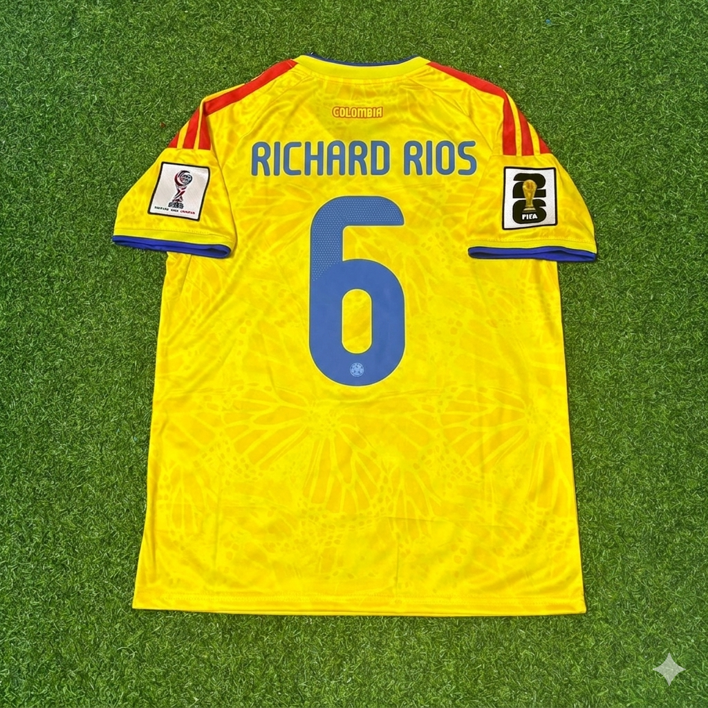 Richard Rios 6- Colombia 2026 World Cup Football Jersey
