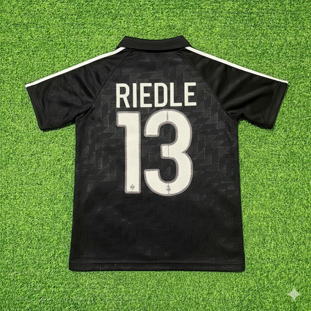 Karl-Heinz Riedle Deutschland 1990 WM Schwarzes Retro Fußballtrikot