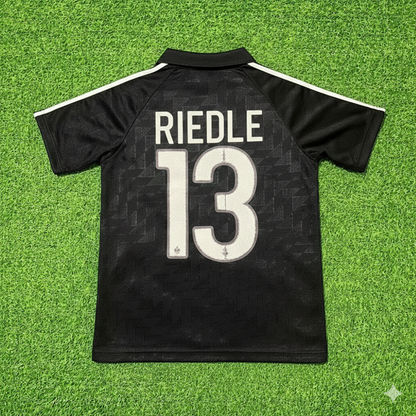 Karl-Heinz Riedle Deutschland 1990 WM Schwarzes Retro Fußballtrikot