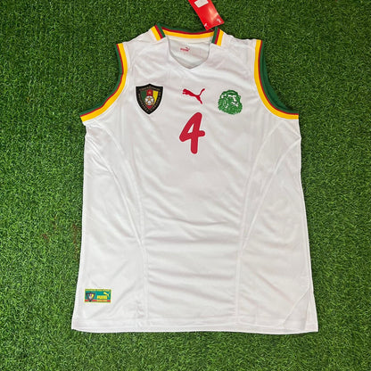 Samuel Eto'o 9 – Kamerun AFCON 2002 Retro-Trikot ohne Ärmel