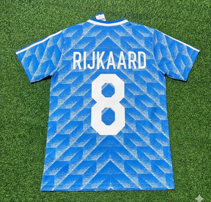 Frank Rijkaard Netherlands 1988 Blue Retro Football Jersey Kit