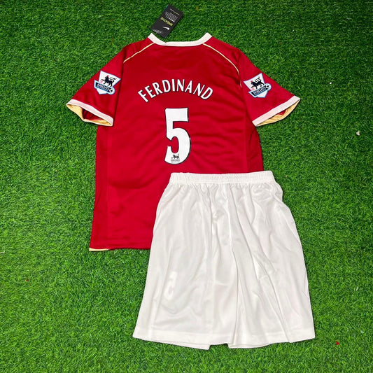 Rio Ferdinand #5 Manchester United 2006-2007 Kids Home Football Jersey