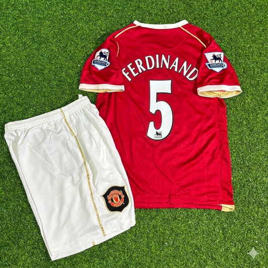 Rio Ferdinand #5 Manchester United 2006-2007 Kids Home Football Jersey