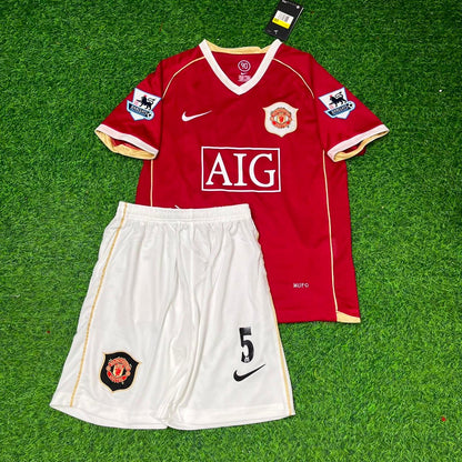 Rio Ferdinand #5 Manchester United 2006-2007 Kids Home Football Jersey