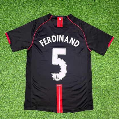 Rio Ferdinand Manchester United 2007-2008 Black Retro Football Jersey
