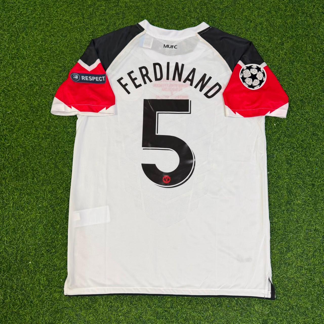 Rio Ferdinand #5 Manchester United 2011 Champions League Final White Football Jersey