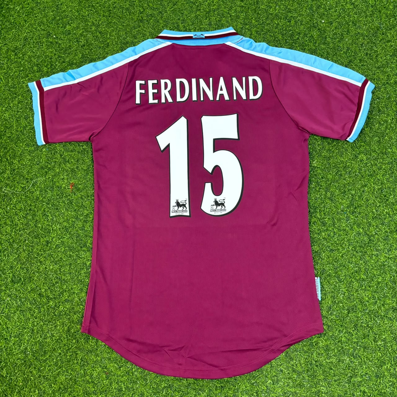Rio Ferdinand #15 West Ham 1999-2000 Home Retro Football Jersey