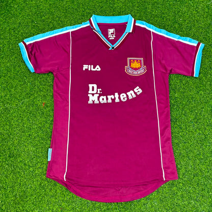 Rio Ferdinand #15 West Ham 1999-2000 Home Retro Football Jersey