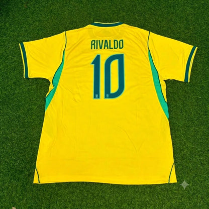 Rivaldo Brazil Commemorative Special Retro Football Jersey Kit
