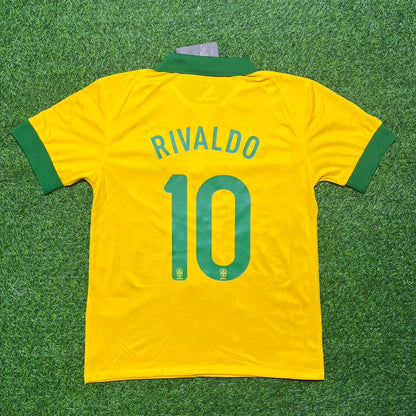 Rivaldo Brazil Retro Football Jersey Kit