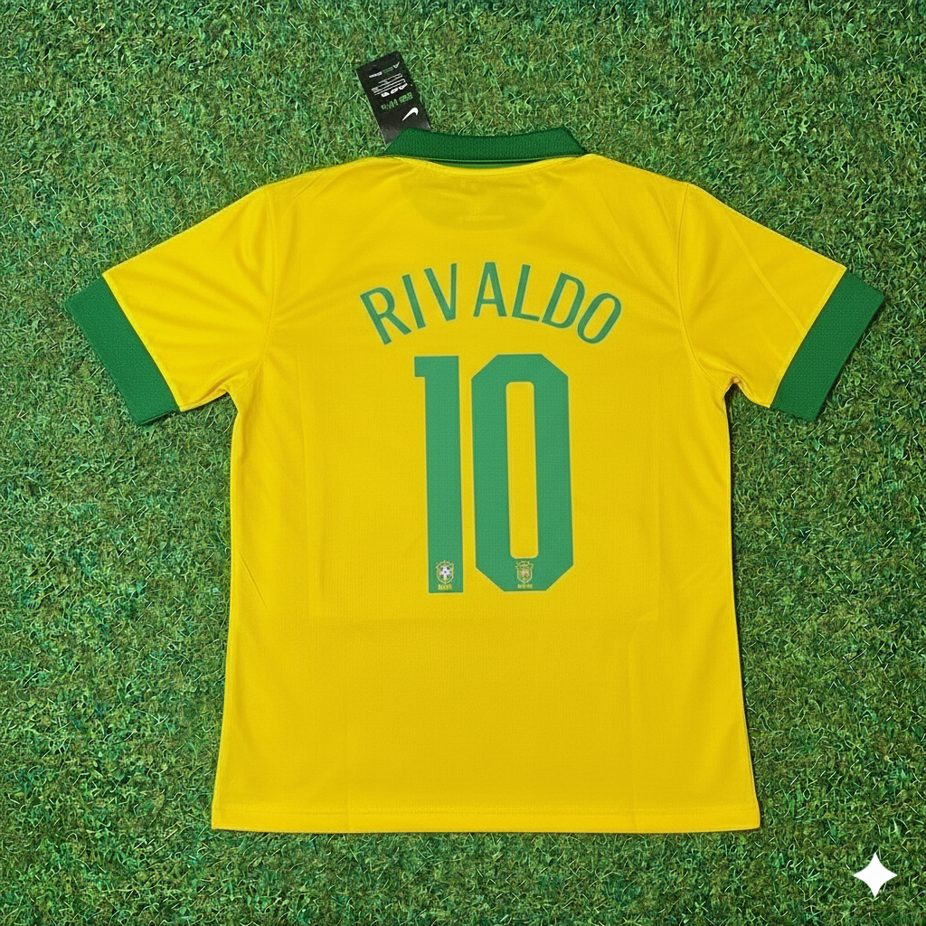 Rivaldo Brazil Retro Football Jersey Kit